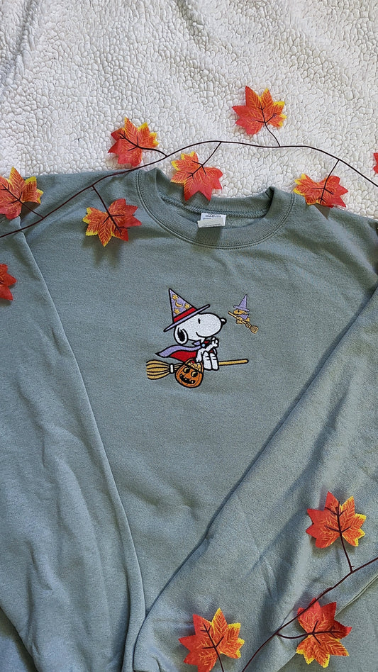 Witch Snoopy - Embroidered Sweatshirt