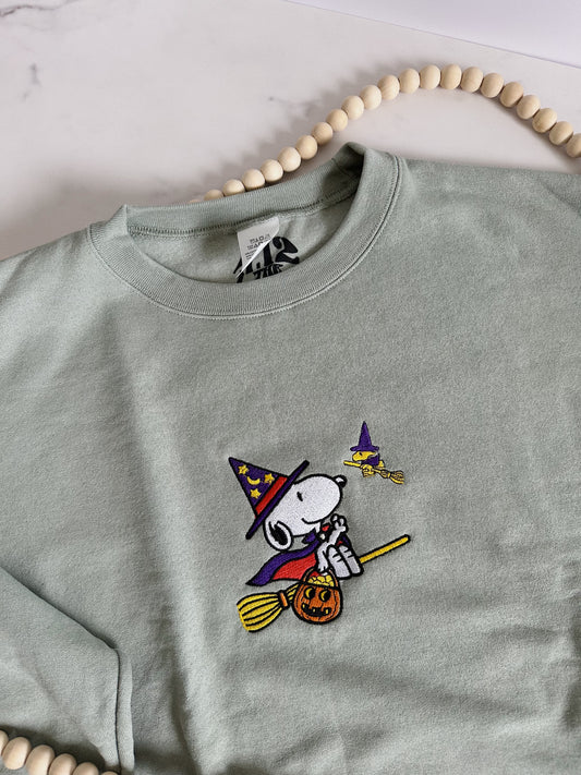 Witch Snoopy - Embroidered Sweatshirt