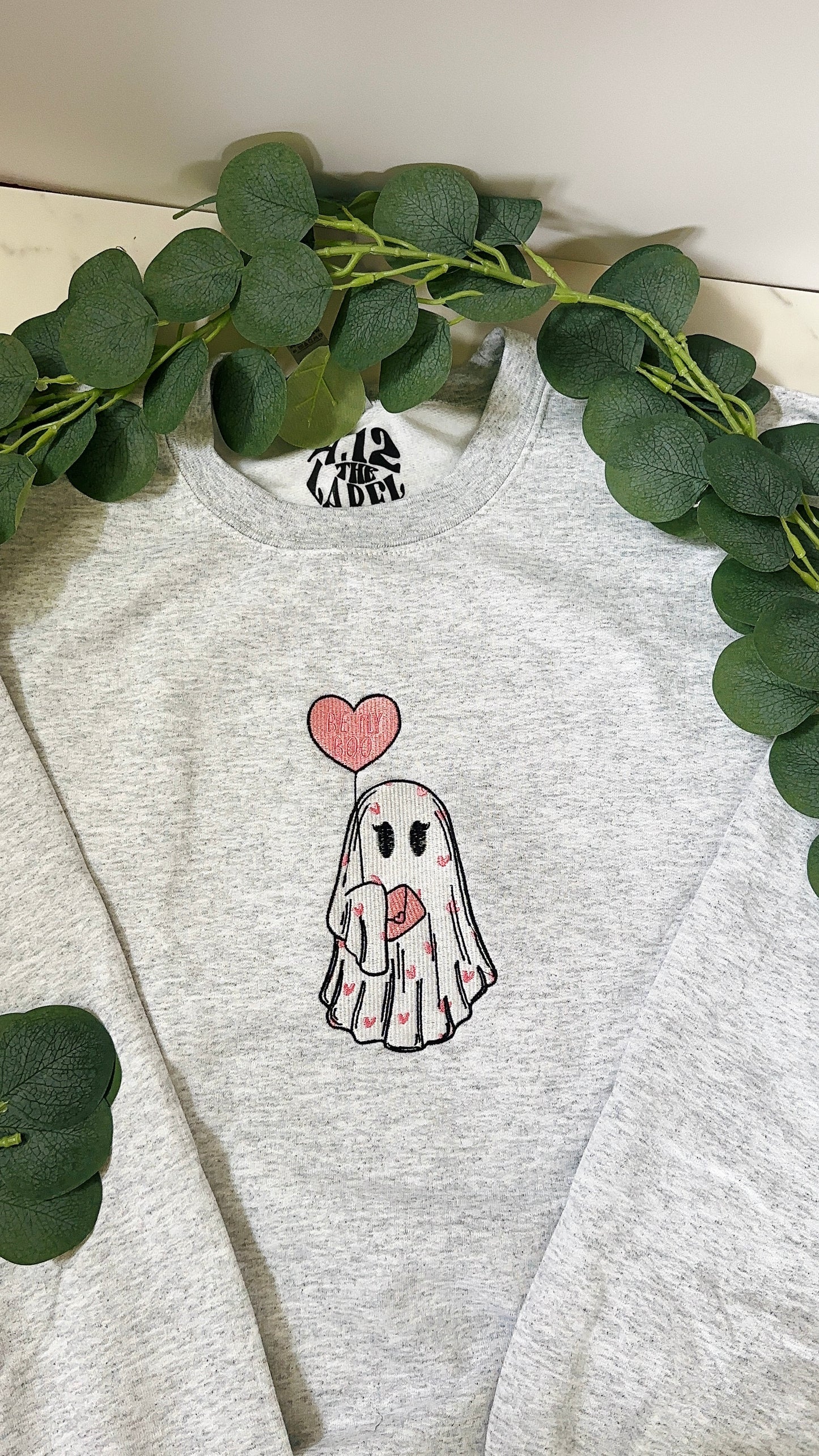 Valentines Ghost - Embroidered