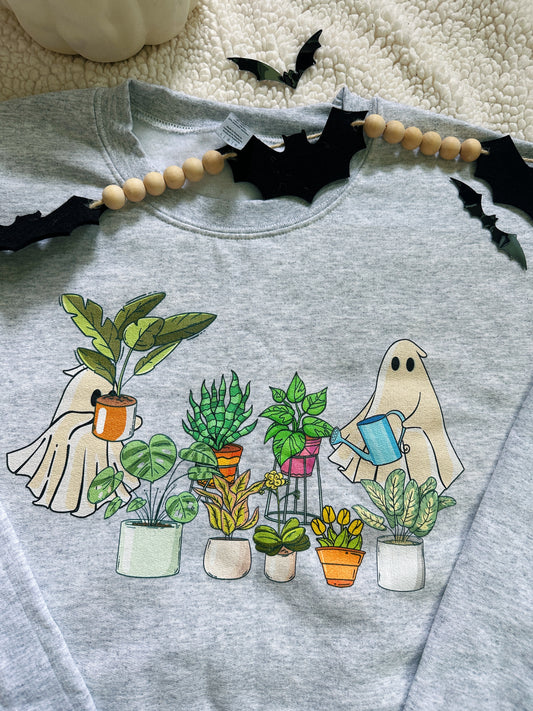 (RTS) Boho House Plant Ghost Babe Sweatshirt