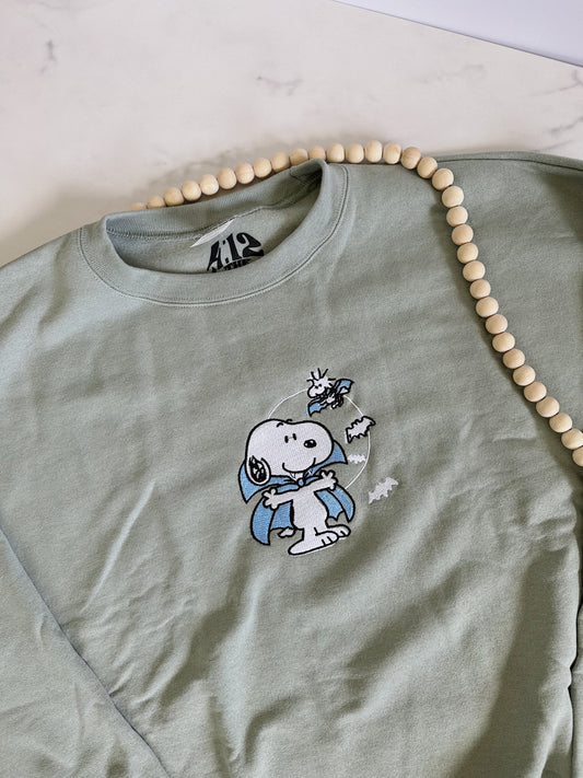 Vampire Snoopy - Embroidered Sweatshirt